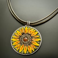 Image 1 of Sunflower on Leather