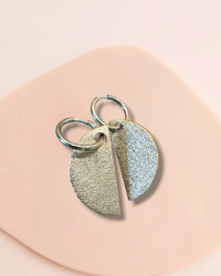 Image 2 of Les interchangeables - DEMI LUNE (GRAND) - 46 COLORIS AU CHOIX - CUIR ET PAILLETTES 