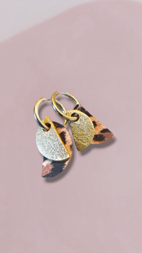 Image 3 of Les interchangeables - DEMI LUNE (PETIT) - 46 COLORIS AU CHOIX - CUIR ET PAILLETTES 