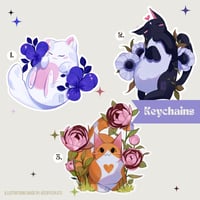 Flower Cats Keychains