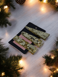 Image 2 of Trio of Sparkly Tinsel Hairclips