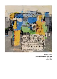 Image 3 of "Pinwheel Control" - Original painting on mounted wooden panel. By Alan C. Martin