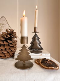 Image 1 of Antique Brass Tree Candle Holders ( Set or Singles )
