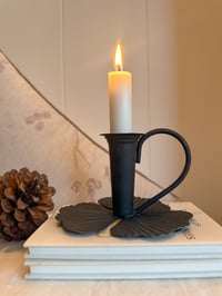 Image 1 of Antique Black Petal Chamberstick