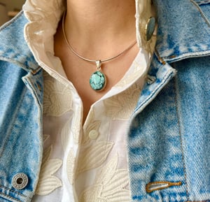 Image of Pendentif turquoise du Tibet réf.jggj