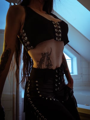 Image of Toxic Vision All Black Everything crop top TWO OF A KIND