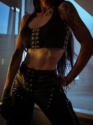 Image of Toxic Vision All Black Everything crop top TWO OF A KIND