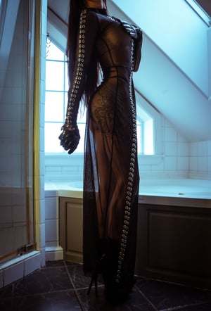 Image of Toxic Vision All Black Everything mesh maxi dress TWO OF A KIND