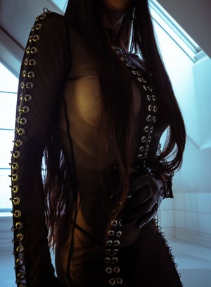 Image of Toxic Vision All Black Everything mesh maxi dress TWO OF A KIND