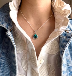 Image of Pendentif turquoise du Tibet jenfn