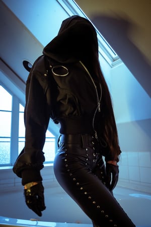 Image of Toxic Vision All Black Everything oversize zip hoodie ONE OF A KIND