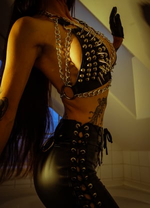 Image of Toxic Vision All Black Everything double chain Switchblade top CUSTOM SIZING