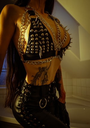 Image of Toxic Vision All Black Everything double chain Switchblade top CUSTOM SIZING