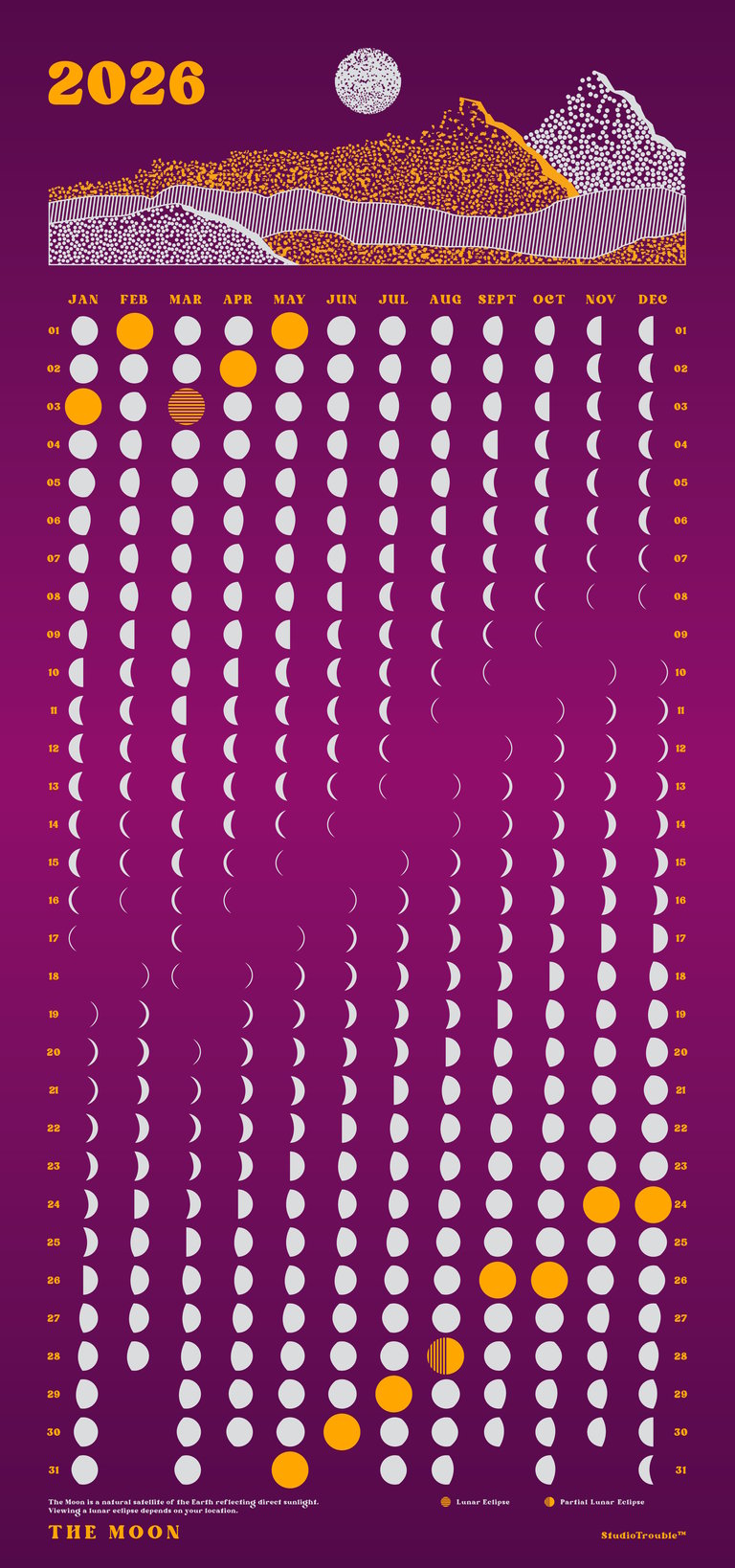 MOON CALENDAR 2026 – Purple Edition Image 2