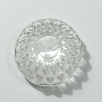 Image 8 of Coupelles - ramequins ancien en verre pressé - motif de losanges - vintage 1970