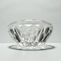 Image 4 of Coupelles - ramequins ancien en verre pressé - motif de losanges - vintage 1970