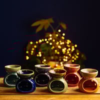 Image 1 of Ceramic Oil Burner with Flower Design by Namaste