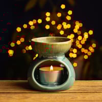 Image 5 of Ceramic Oil Burner with Flower Design by Namaste