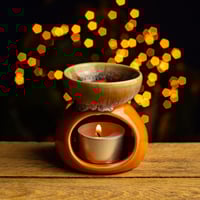 Image 7 of Ceramic Oil Burner with Flower Design by Namaste