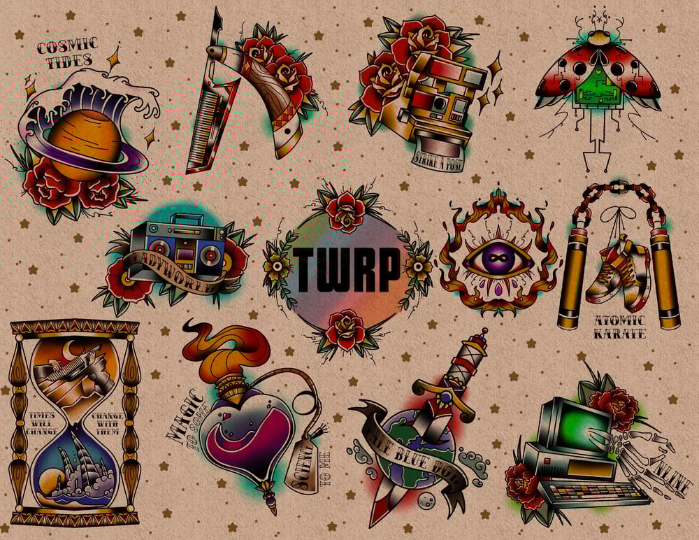 Image of TWRP Tattoo Flash Print