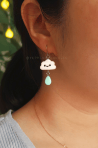 Image 3 of Raindrop & Lightning Earrings