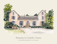 Image 1 of Le Castelet Watercolour Painting – Digital Download Wedding Venue Illustration