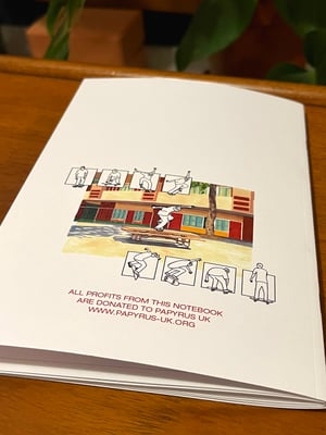 Image of A5 Notepad (LINED pages) - Pen Pals Ep 5 - charity fundraiser for PAPYRUS