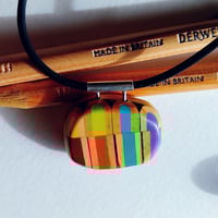 Image 2 of stripy pencils pendant