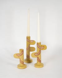 Image 1 of Yellow Candlestick Holders