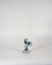 Image 4 of Teal Candlestick holders