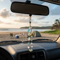 Image 1 of Multi gemstones lanyard - purse charm - key chain