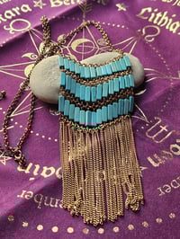 Image 1 of Vintage Turquoise necklace for protection, good fortune, emotional balance and more. Witchcraft r...