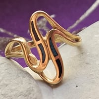 Image 1 of Vintage Talisman for Protection &amp; Karmic Reflection. GE Swirl Ring