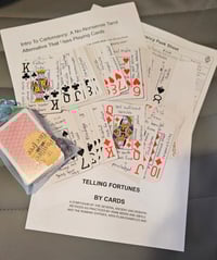 Image 3 of Cartomancy Learning Deck HANDWRITTEN Divination Tool with Guides and Book. Gypsy Cards Fortune Te...