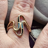 Image 2 of Vintage Talisman for Protection &amp; Karmic Reflection. GE Swirl Ring