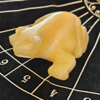 Image 1 of Carved Stone Money Frog – Abundance Altar Charm, Wealth Energy Talisman, Ritual Blessed Offering
