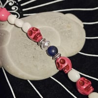 Image 2 of Skull Bracelet Amulet Witchcraft Ritual Talisman for Spirit Communication, Aura Cleanse, Emotiona...