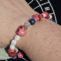 Image 3 of Skull Bracelet Amulet Witchcraft Ritual Talisman for Spirit Communication, Aura Cleanse, Emotiona...