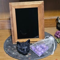 Image 1 of Black Scry Mirror Box Divination Tool for Witchcraft, Spirit Communication, Magick, Meditation or...