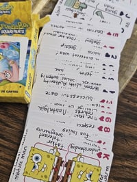 Image 2 of Cartomancy Learning Deck - SpongeBob Themed HANDWRITTEN Divination Tool with Guides and Book. Gyp...