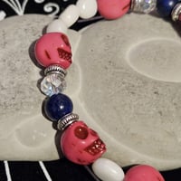 Image 5 of Skull Bracelet Amulet Witchcraft Ritual Talisman for Spirit Communication, Aura Cleanse, Emotiona...