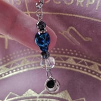 Image 3 of Skull and Cauldron Witchy Earrings for Halloween or Ritual Wear