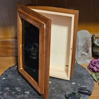 Image 4 of Black Scry Mirror Box Divination Tool for Witchcraft, Spirit Communication, Magick, Meditation or...