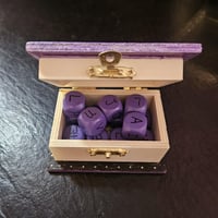 Image 5 of Spirit Dice for Divination and with Wooden Storage Box - Moon &amp; Stars