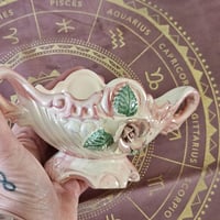 Image 2 of Vintage Ceramic Rose Ritual Altar Bowl | Offering Vessel, Flower Display, or Feminine Ritual Decor