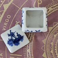 Image 2 of Mini Vintage Ceramic Box | Altar Salt Cellar, Trinket Holder, or Spell Manifestations Box