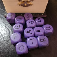 Image 7 of Spirit Dice for Divination and with Wooden Storage Box - Moon &amp; Stars