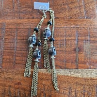 Image 4 of Ancestral Veil Skull Dangle Earrings – Protection &amp; Connection