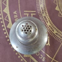 Image 5 of Vintage 1940s Aluminum &amp; Glass Salt Shaker | Altar Vessel for Ritual Herbs, Salts, or Ashes