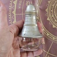 Image 6 of Vintage 1940s Aluminum &amp; Glass Salt Shaker | Altar Vessel for Ritual Herbs, Salts, or Ashes